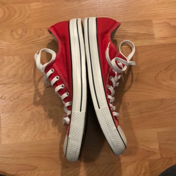 Red All Star Low Top Converse - Picture 3 of 6